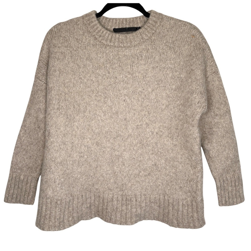 Jenni Kayne Alpaca Cocoon Crewneck Sweater XS Fisherman Wool Oversize Capsule